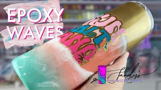 Epoxy Beach Waves Tumbler Tutorial | Beginner Friendly