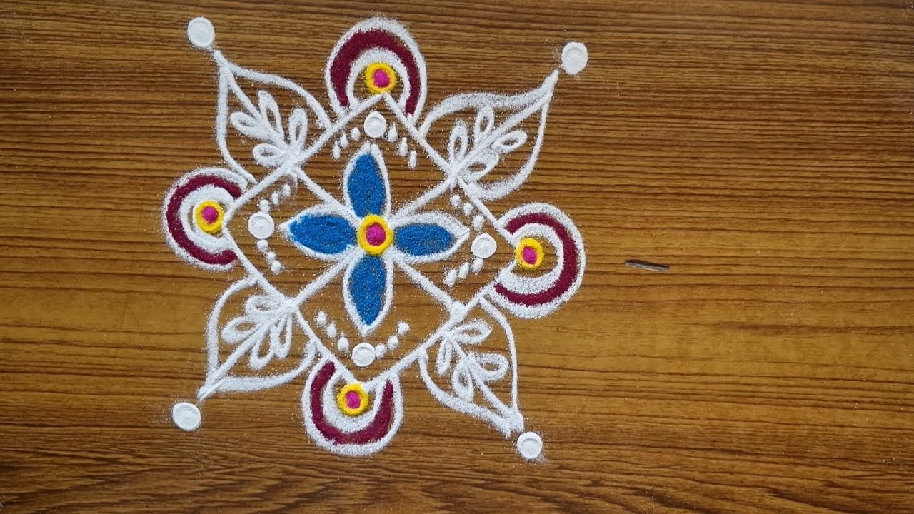 Simple Rangoli | Draw Daily - YouTube