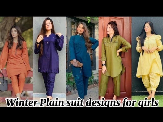 Very Beautiful Plain Suit with Printed Dupatta| Plain Anarkali with Printed  Dupatta| Floral Dupatta| | Stylish dresses, Chudidar designs, Dress pattern