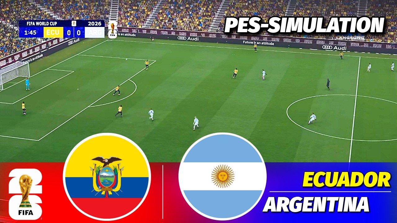 Ecuador vs Argentina | FIFA World Cup 2026 Qualifiers | PES 21 Simulation