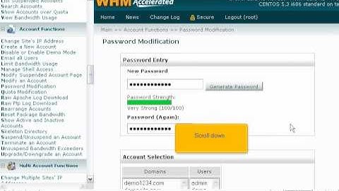 How to change an account