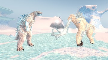 Frostbite Godzilla Vs Frozen Behemoth - Roblox Kaiju Universe