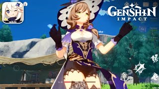 Lisa Almost Died Defeating Two Mitachurl Without Healing, Genshin Impact Gameplay