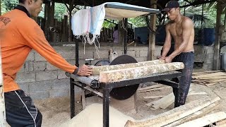 BELAH KAYU MAHONI DENGAN SERKEL DUDUK