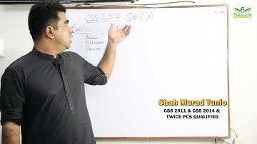 Solved css-2017 General Ability Question#8 Complete By Sir Shah Murad