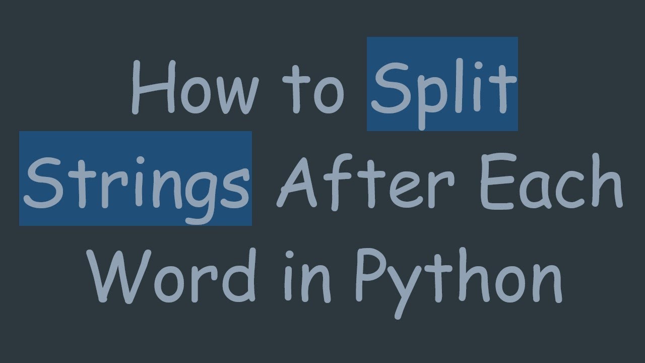 How to Split Strings After Each Word in Python