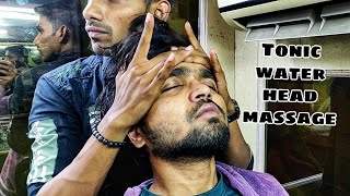 Tonic Water Head Massage | Indian Barber Sunil | ASMR