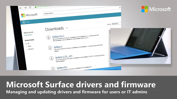 How to manage and update your drivers and firmware for Surface