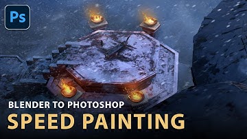 EPIC Fantasy SpeedPainting - From Blender To Photoshop