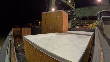 We gaan nog een deel van de lading lossen in Antwerpen.