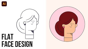 Flat Character Head Design in Illustrator | Adobe Illustrator Flat Character Design Tutorial