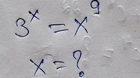 A Nice Math Olympiad Exponential Equation 3^x = X^9 #math
