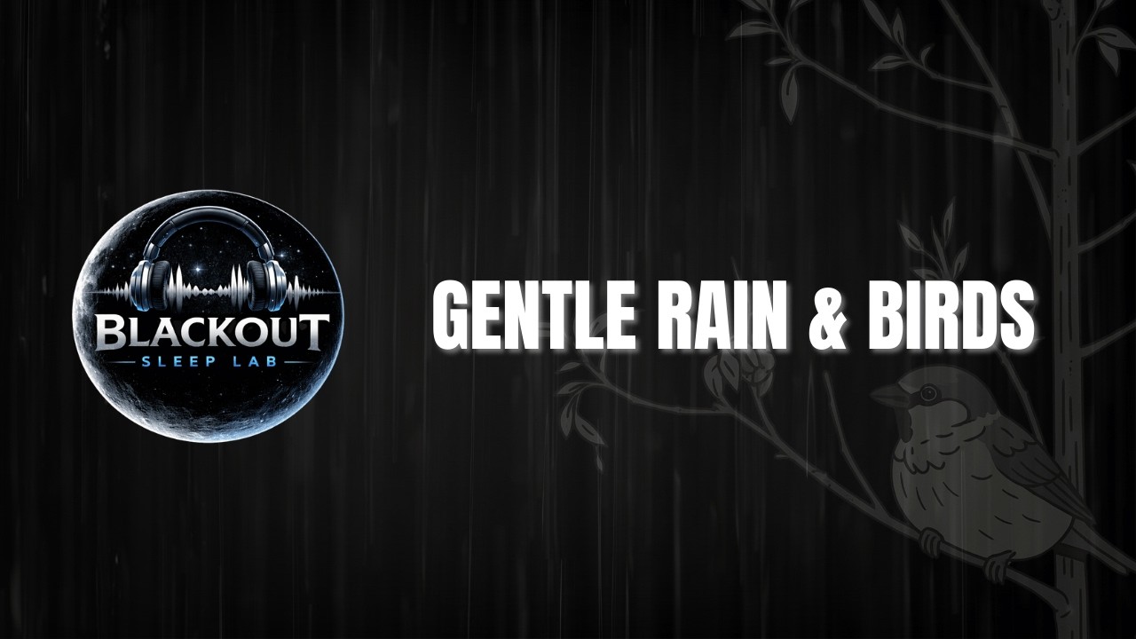 Gentle Rain & Birds Black Screen 9 Hours | Relaxing Sleep Sounds | Blackout Sleep Lab