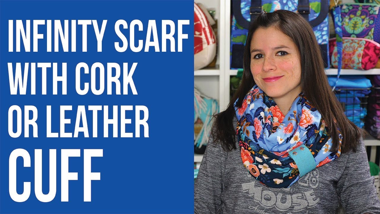 How to Make an Infinity Scarf with a Cork or Leather Cuff - YouTube
