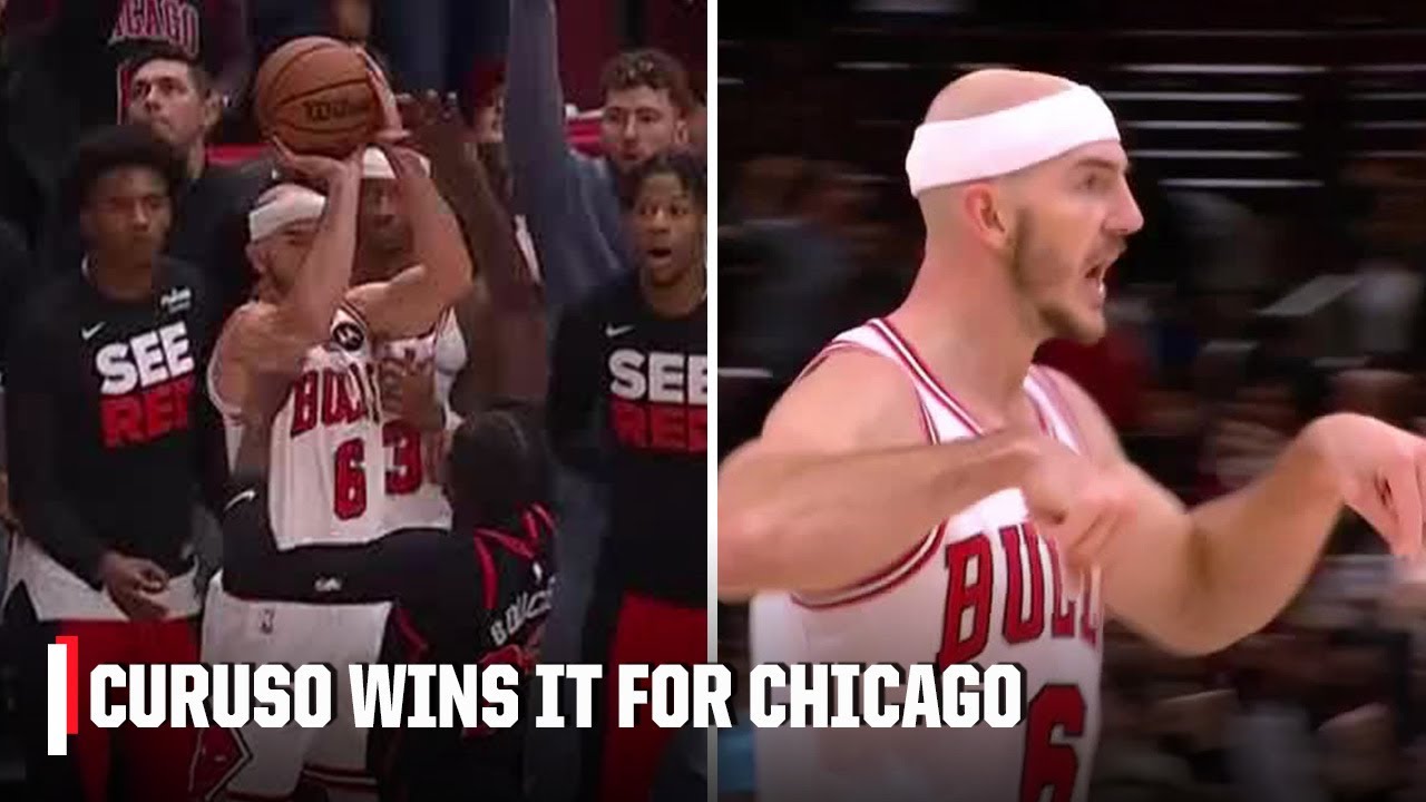 CARUSO BUZZER BEATER 3 AT END OF REGULATION 🔥 BULLS WIN IT IN OT
