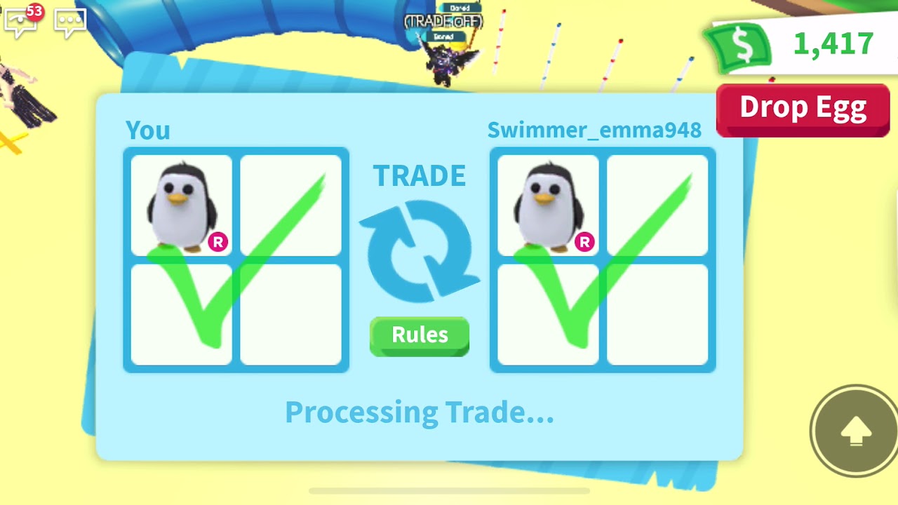 roblox trading bad pets to better pets in adopt me YouTube