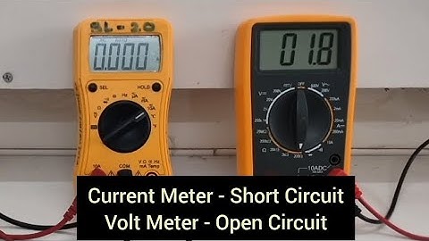 Current Meter - Short Circuit & Volt Meter - Open Circuit