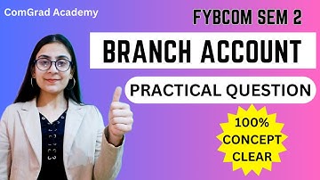 Branch account practical questions#3| FYBCOM SEM2 branch account|#bcom #mumbaiuniversity #commerce