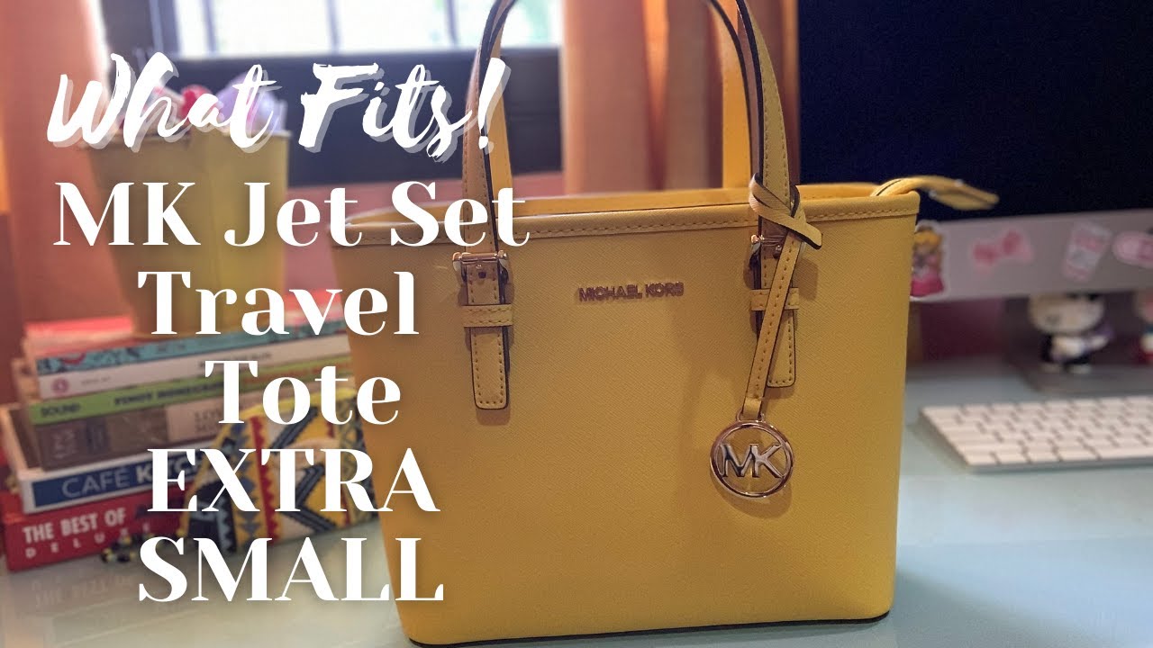 PO: mk Jet Set Travel Extra-Small Saffiano Leather Top-Zip Tote