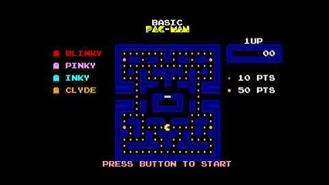 BASIC Pac-Man for the Tandy Color Computer 3  #septandy