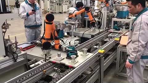 AUBO cobot flexible automatic pump production line