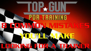8 Most Common mistakes made when Looking for PDR Training