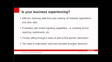 JD Edwards Analytics - Proof Of Value Event: Part 1 - Intro & Pain Points of Reporting on JD Edwards