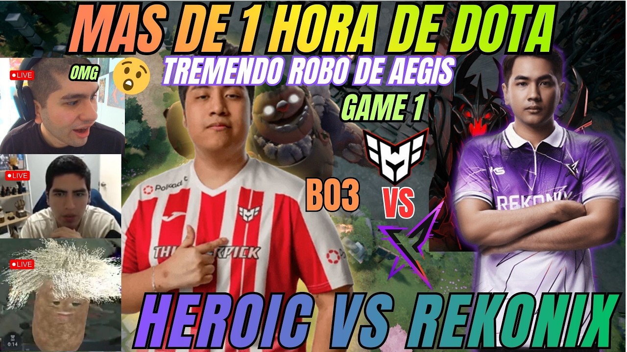 Benjaz, leo y mandy viendo HEROIC VS REKONYX - GAME 1 - BLAST SLAM VI - DOTA. Hermoso robo de aegis😲