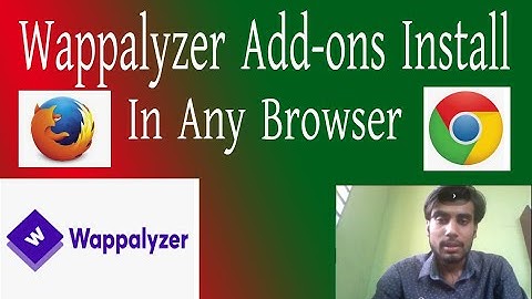 How To Install Wappalyzer  Add-ons In Firefox And Chrome | Installing Wappalyzer Chrome Extension