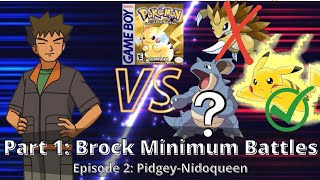 How many Pokemon beat Brock? #MinimumBattles #PokemonYellow 2/10