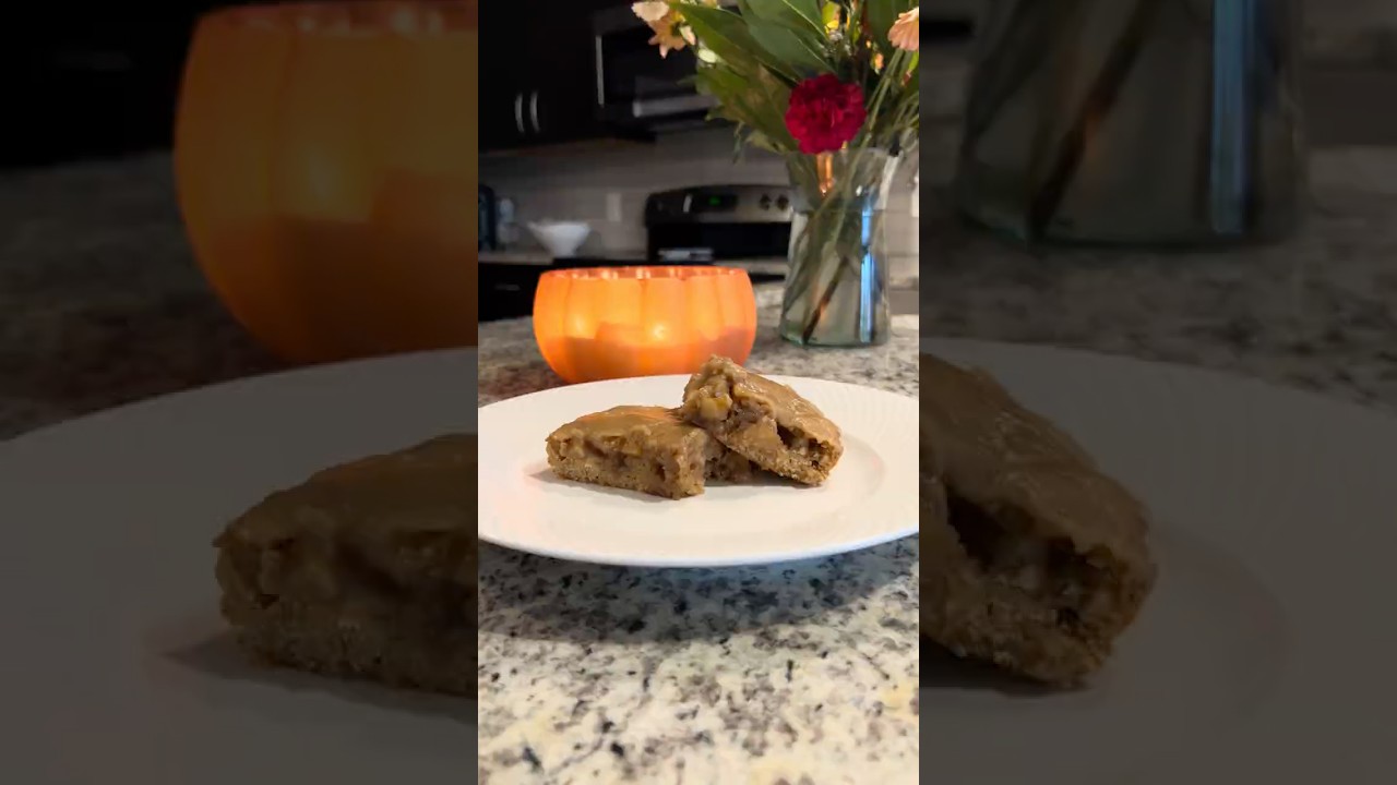 Maple Glazed Apple Blondies