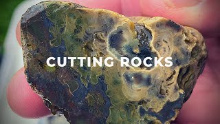 Cutting Rocks • You Never Know Whats Inside (Rhyolite, Agates & Chalcedony)