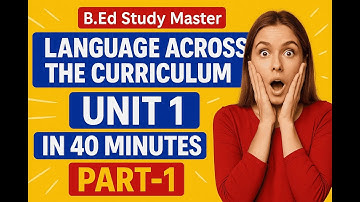 Master Language Across The Curriculum (LAC)- Unit I in Just 40 Minutes - Part I