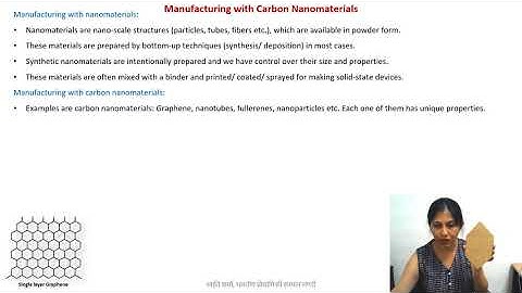 Manufacturing with carbon materials - II (carbon nanomaterials)