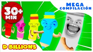 Lápices de dibujo divertidos | MEGA Compilación | D Billions Canciones Infantiles