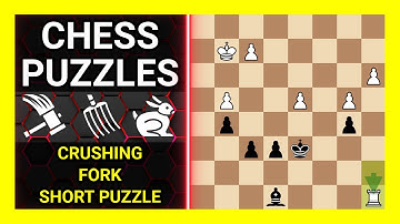 Chess Puzzles to Practice. Themes: Crushing, Fork, Short puzzle. Learn Chess