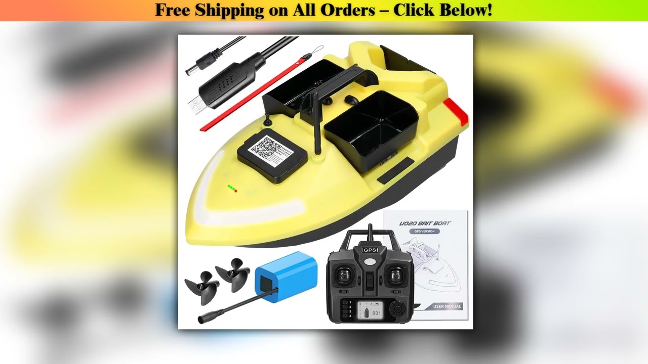 NEW GPS Fishing Bait Boat 500m Remote Control Bait Boat Dual Motor Fish Finder 2KG Loading Support