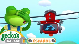 Atascado en los cables | 🐸 Garaje de Gecko | Carros para niños | Videos educativos