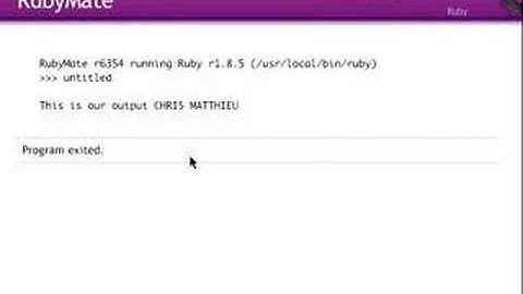 Rubyology ScreenCast 1