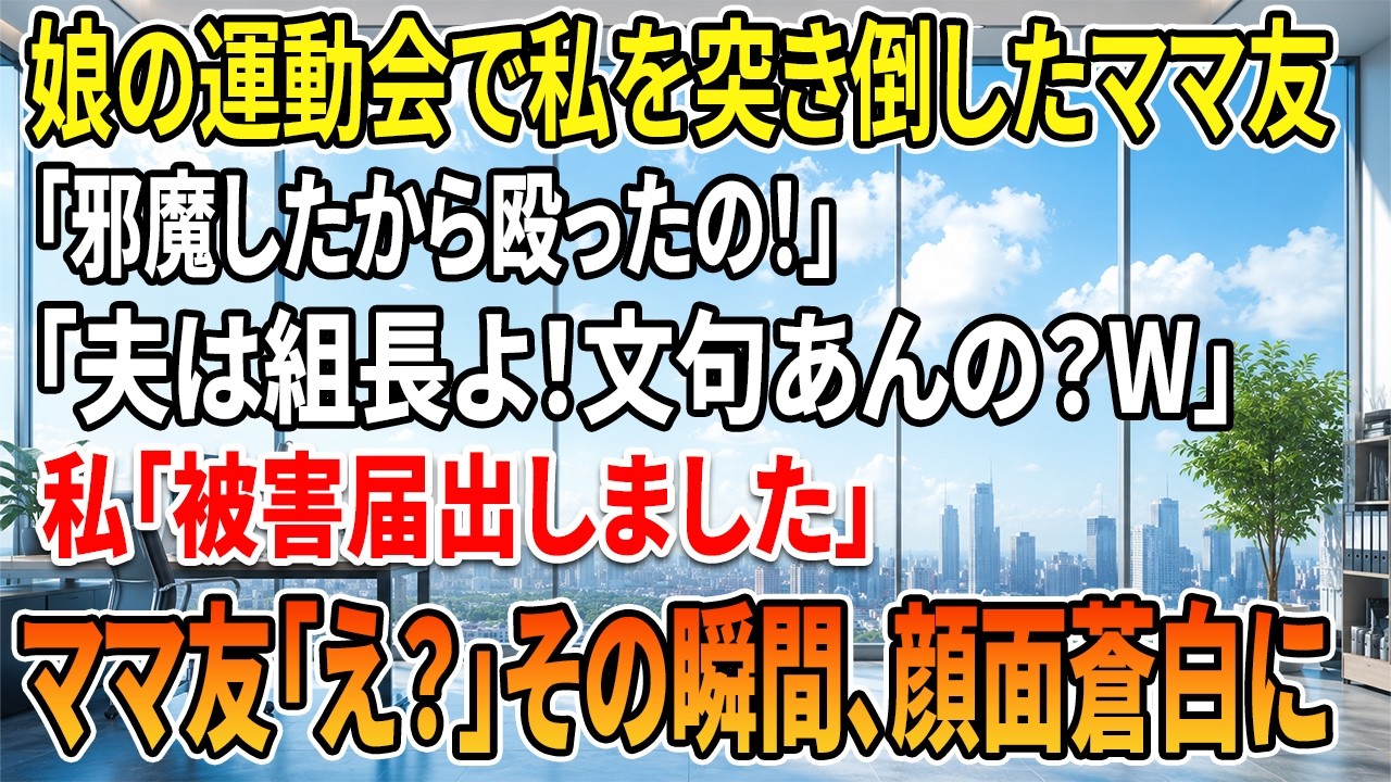 「いや、絶対に謝らないわよ。あなたが怪我をしたのは、全部あなたのせいなんだから。」運動会の朝、場所取りをしていた私に、ルリ子さんはそう言い放った。胸ぐらを掴まれ引きずり倒され、両手両足から血が滲んでいても、彼女は勝ち誇った笑みを浮かべたままだった。幼稚園に入ったばかりの娘・愛の、初めての運動会。朝早くから一番いい場所を確保し、デジカメを構えて待っていただけなのに。「私の夫はヤザの組長よ。文句...