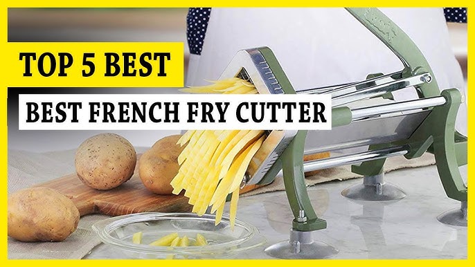 Fstcrt Electric French Fry Cutter, French Fry Cutter Stainless Steel with 1/2 & 3/8 inch Blade, Vegetable Cutter, Professional Commercial and