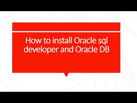 How to install Oracle sql developer /OracleDB -Windows | Create ...