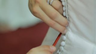 What to Use to Help Fasten Buttons on a Wedding Dress : The Wedding Dress