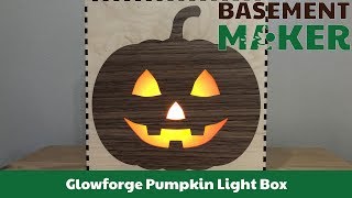 Laser Cut Flickering Flame Pumpkin Light Box with the Glowforge