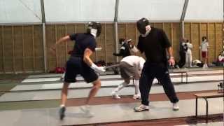 Italian foil lesson : stefano Cerioni with Aspromonte