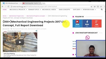 How To Select Mechanical Final Year Projects topics 2017