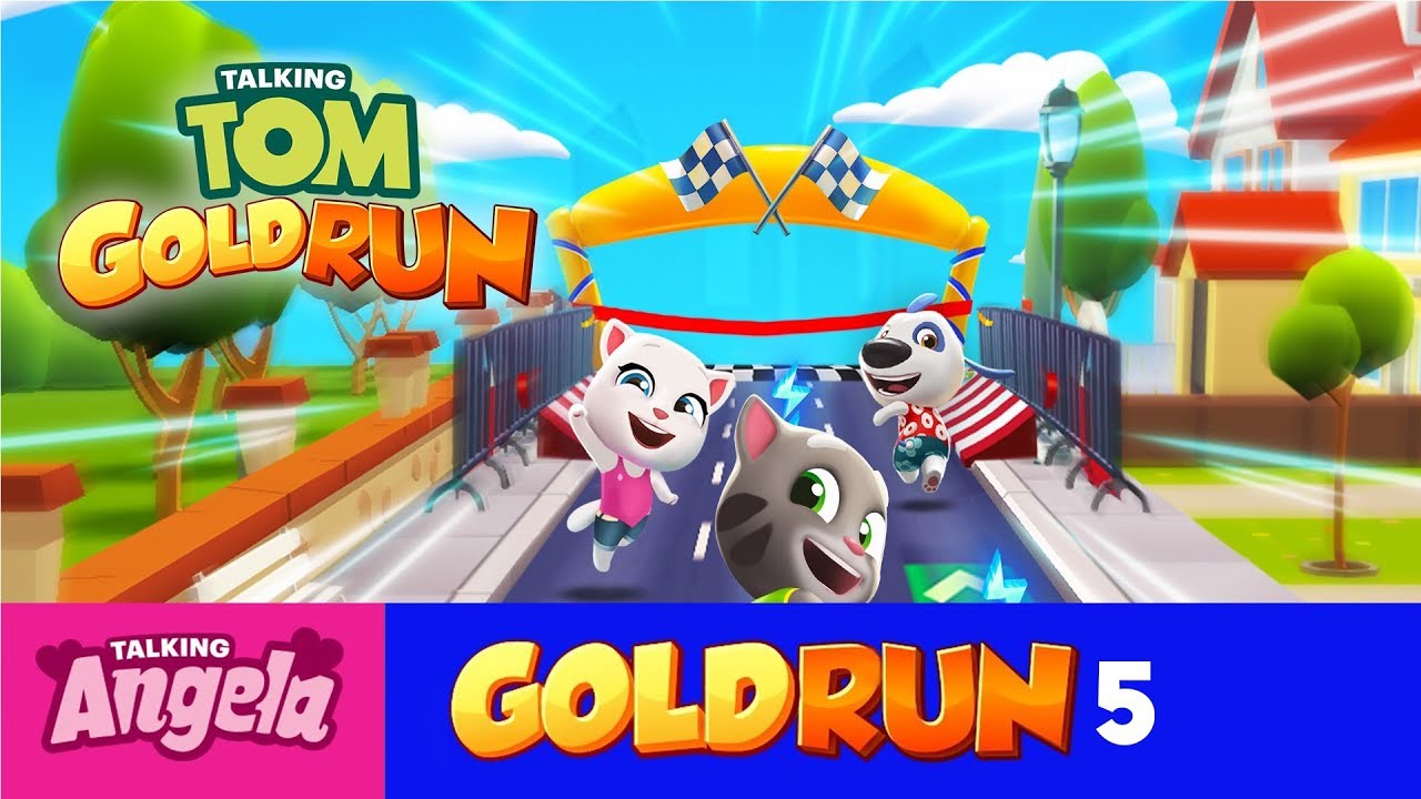 My Talking Angela Gold Run NEW UPDATE Play for Children Полный эпизод # 5