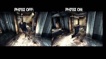 Batman Arkham Asylum Physx ON v.s. Physx OFF
