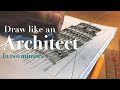 How to draw Architectural buildings| A beginners guide [two minutes]