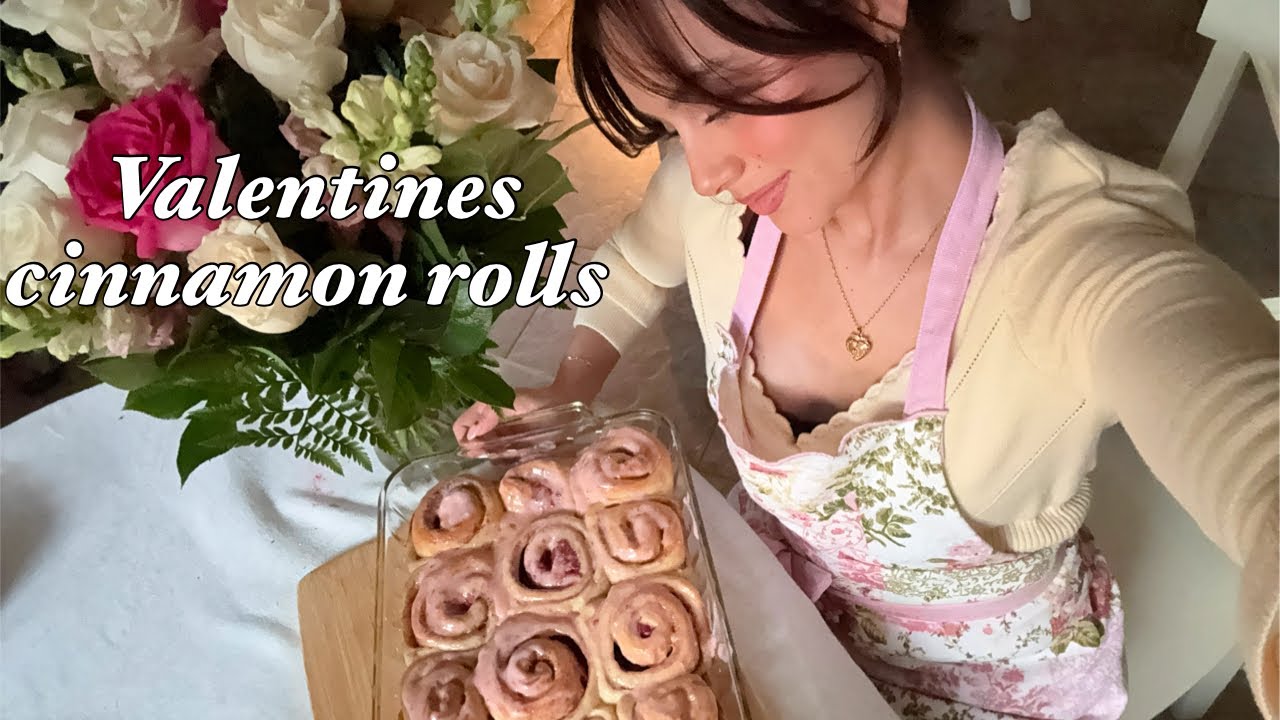first time making cinnamon rolls ⋆˚꩜｡🍓| no talking baking video